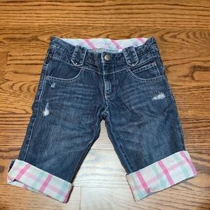 ARMANI JUNIOR Girls shorts with flannel detailing